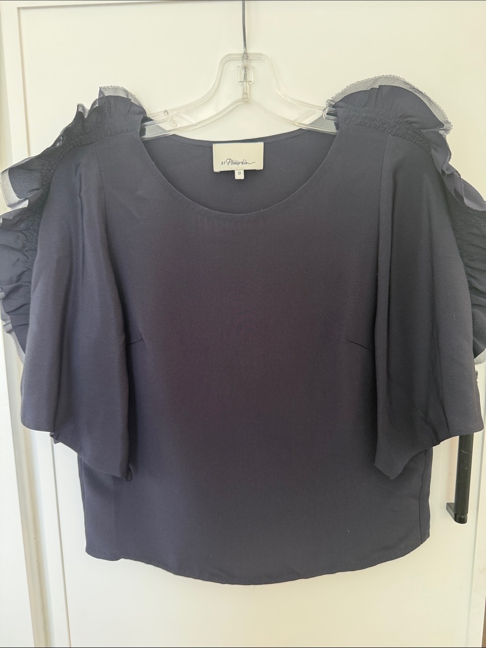 3.1 Phillip Lim Silk Shirt. Blue. Size 0. EUC